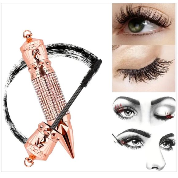 NEW- QIC QUEEN MASCARA 4D CURLING COOL BLACK - WATER PROOF - Picture 2 of 4